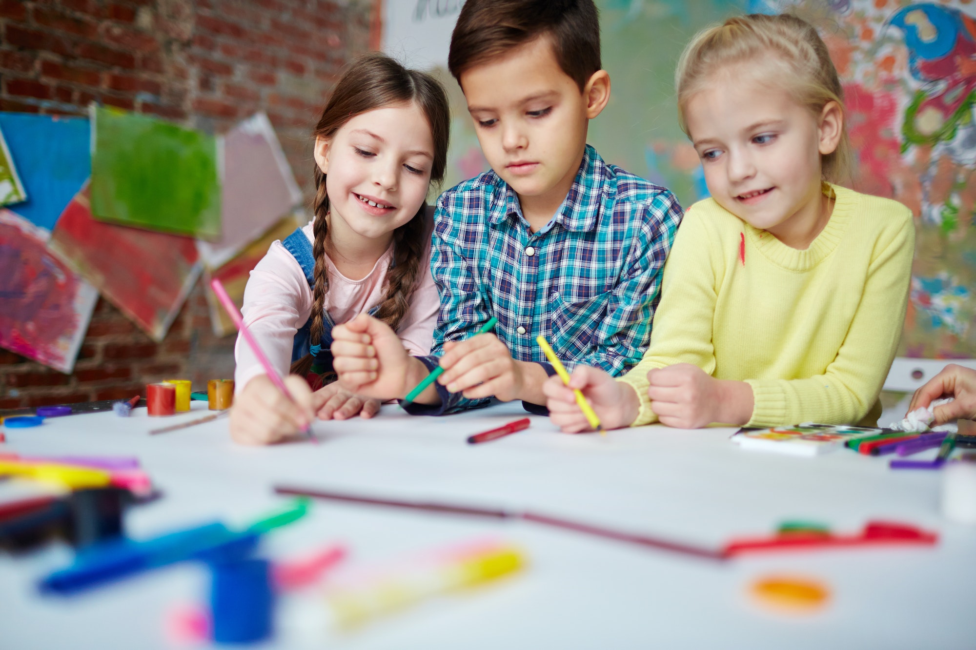 Drawing in kindergarten